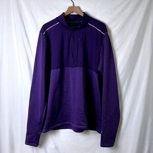 Xersion Mens Quarter Zip Pullover Purple Size XL Quick-Dri Running Athletic Top